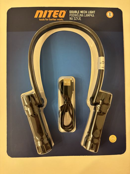 Podwójna lampka na szyję NITEO LED USB-C akumulatorowa