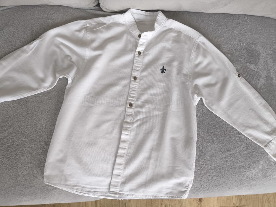 Koszula chłopięca 140-146 cm biała długi rekaw Dunnes Store