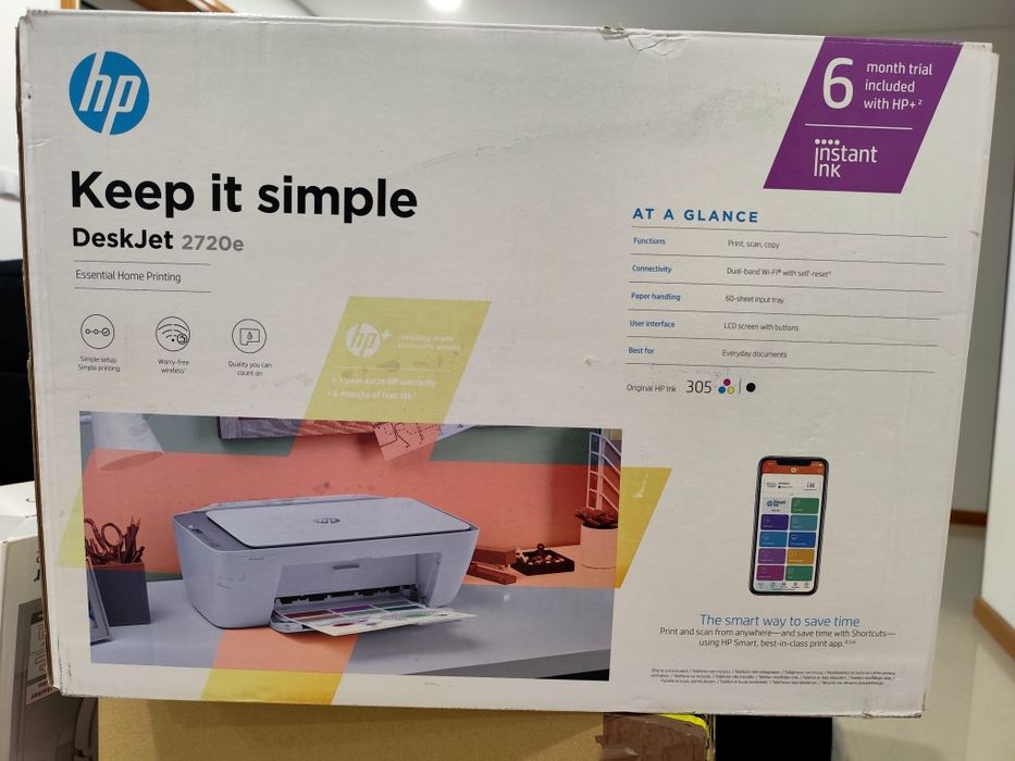 Impressora HP Deskjet 2720e_Wifi_ NOVA
