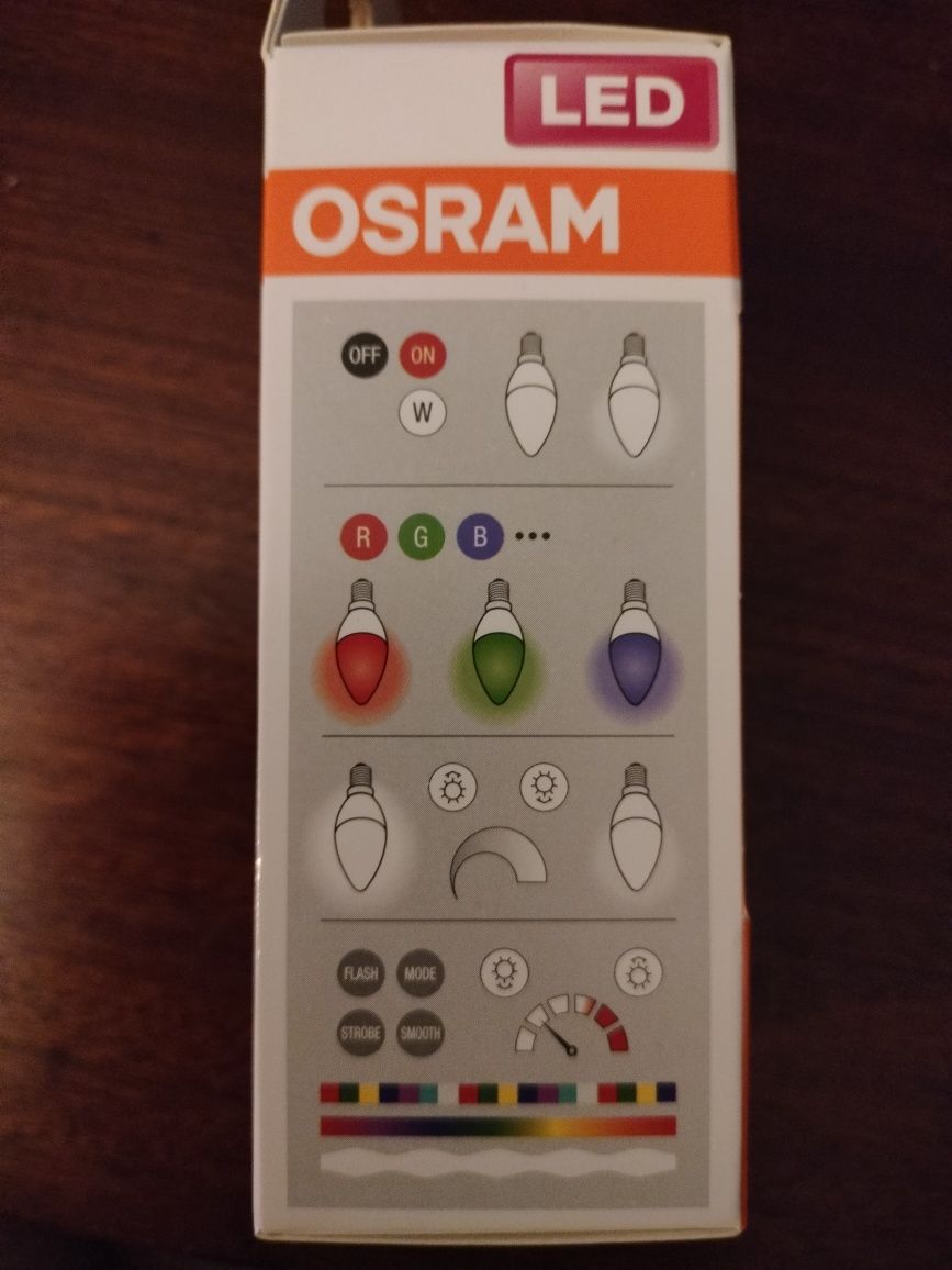 Żarówka LED z pilotem Osram RGB , gwint E14
