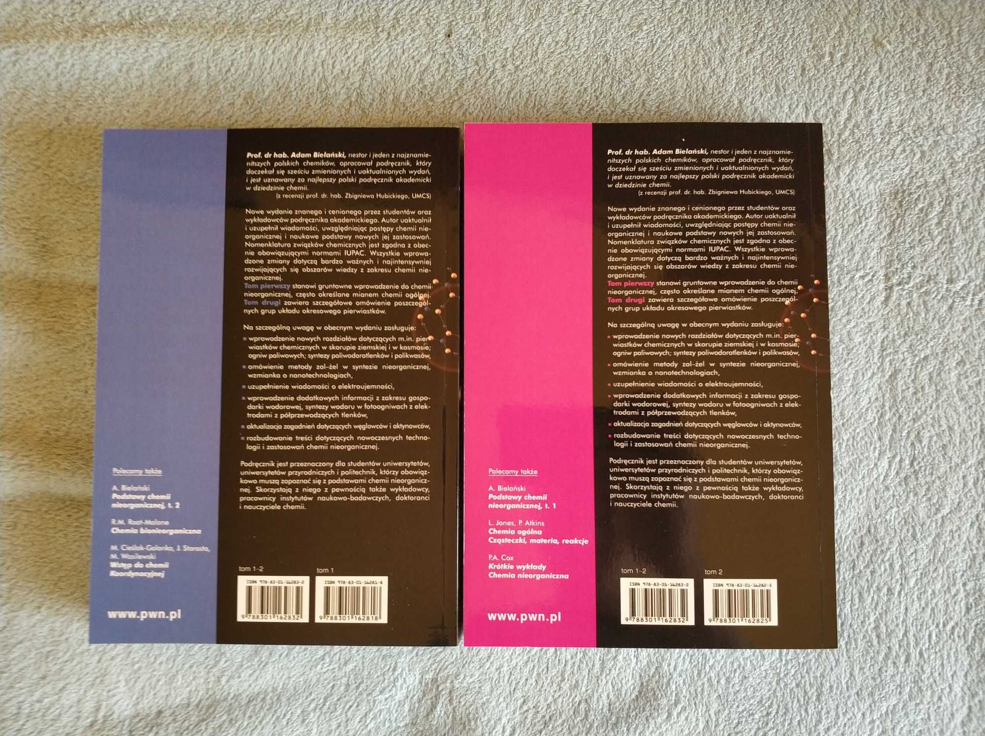 Podstawy chemii nieorganicznej A. Bielański tomy 1-2 (wyd. 6)