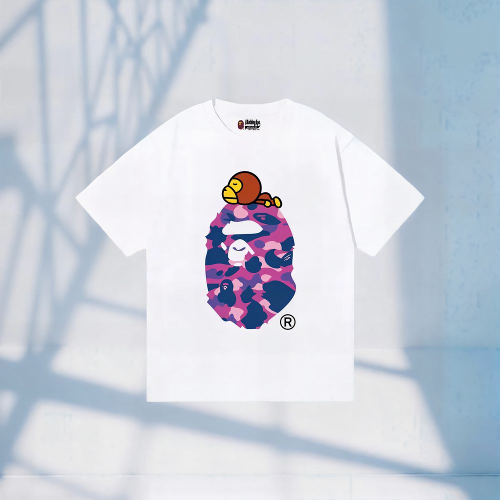 Мужская футболка  BAPE A Bathing APE  Baby Milo унисекс Бейп New Model