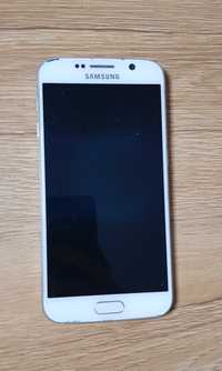 Biały samsung Galaxy S6 na części uszkodzony + nowy czarny ekran