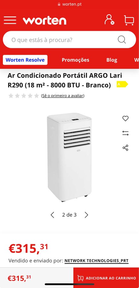 Ar condicionado portatil 8.000 BTU