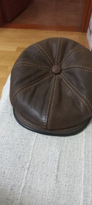 Кепка шкіряна утеплена. Розмір 58