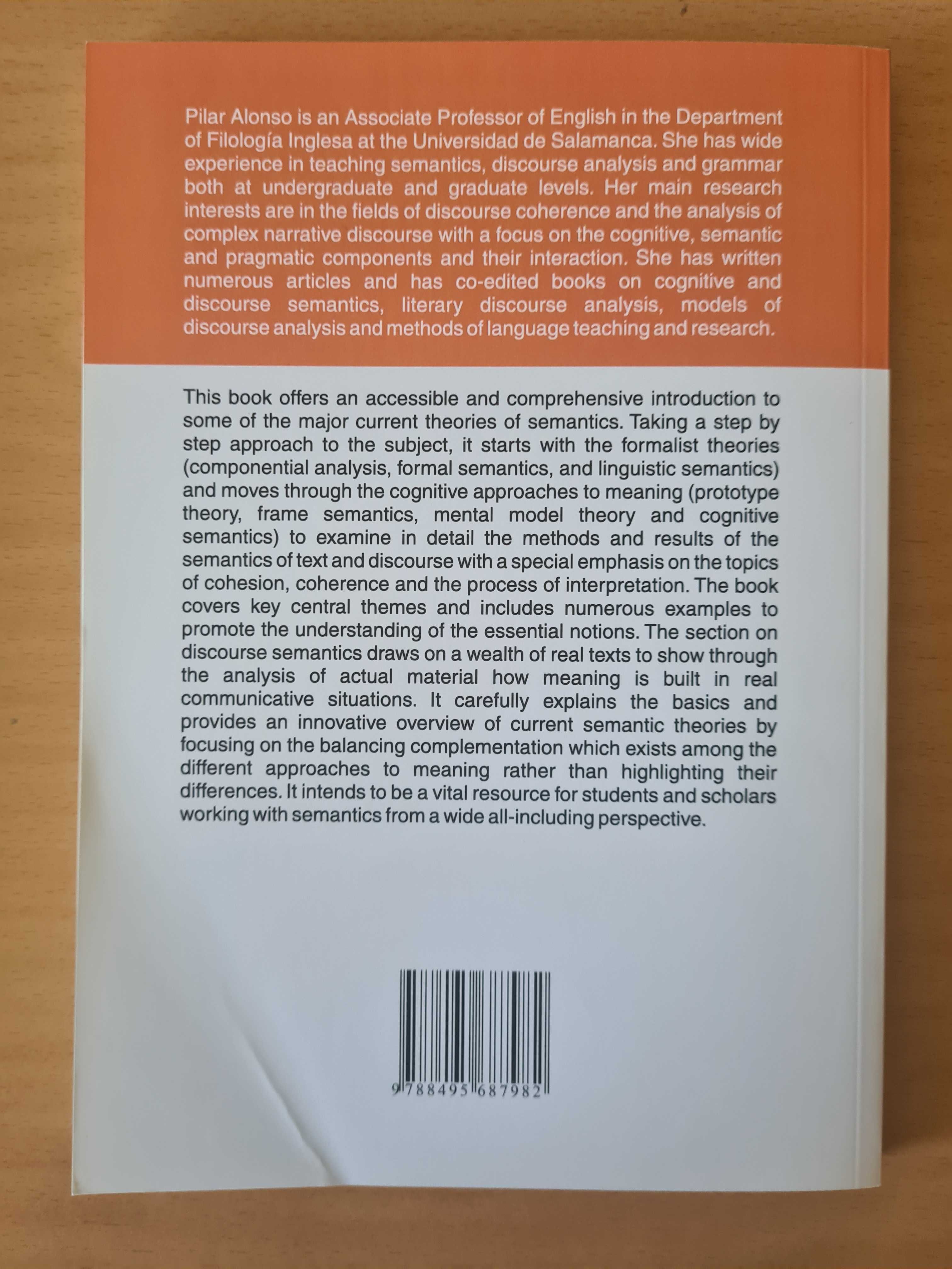 Livro "Semantics. A Discourse Perspective" de Pilar Alonso