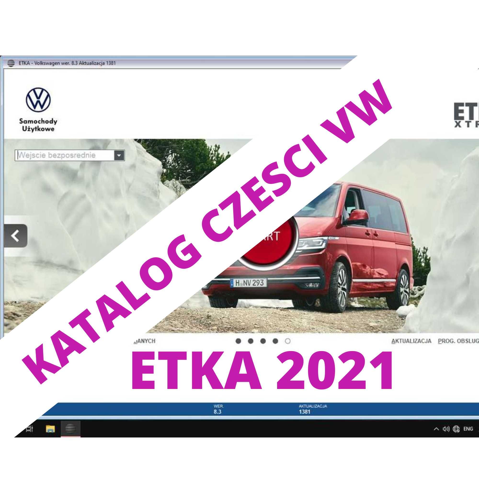 Katalog części ETKA 8.3 Program Części VW Skoda Seat Audi 2022 Gru VAG