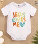 Body estampado infantil Jesus loves me