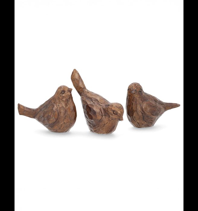Ptak Ptaszek brązowy Polyresin 3 wzory 18313
