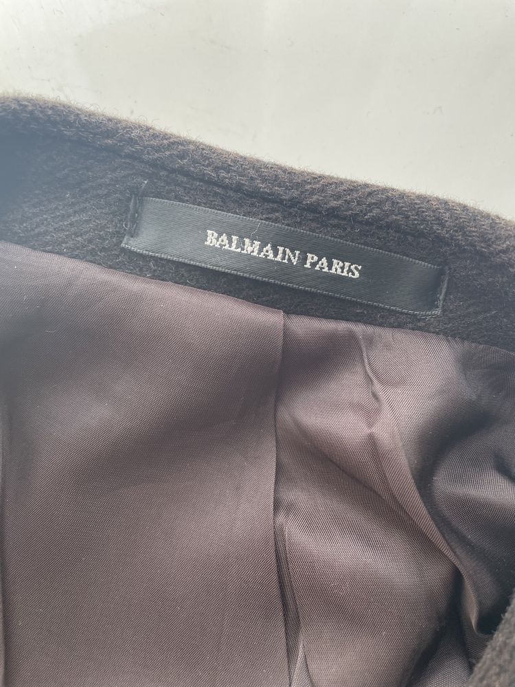 Płaszcz Balmain Paris oryginalny wełniany Classic vintage