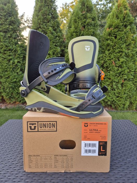 Wiązania snowboardowe UNION ULTRA Army Green , rozm. L