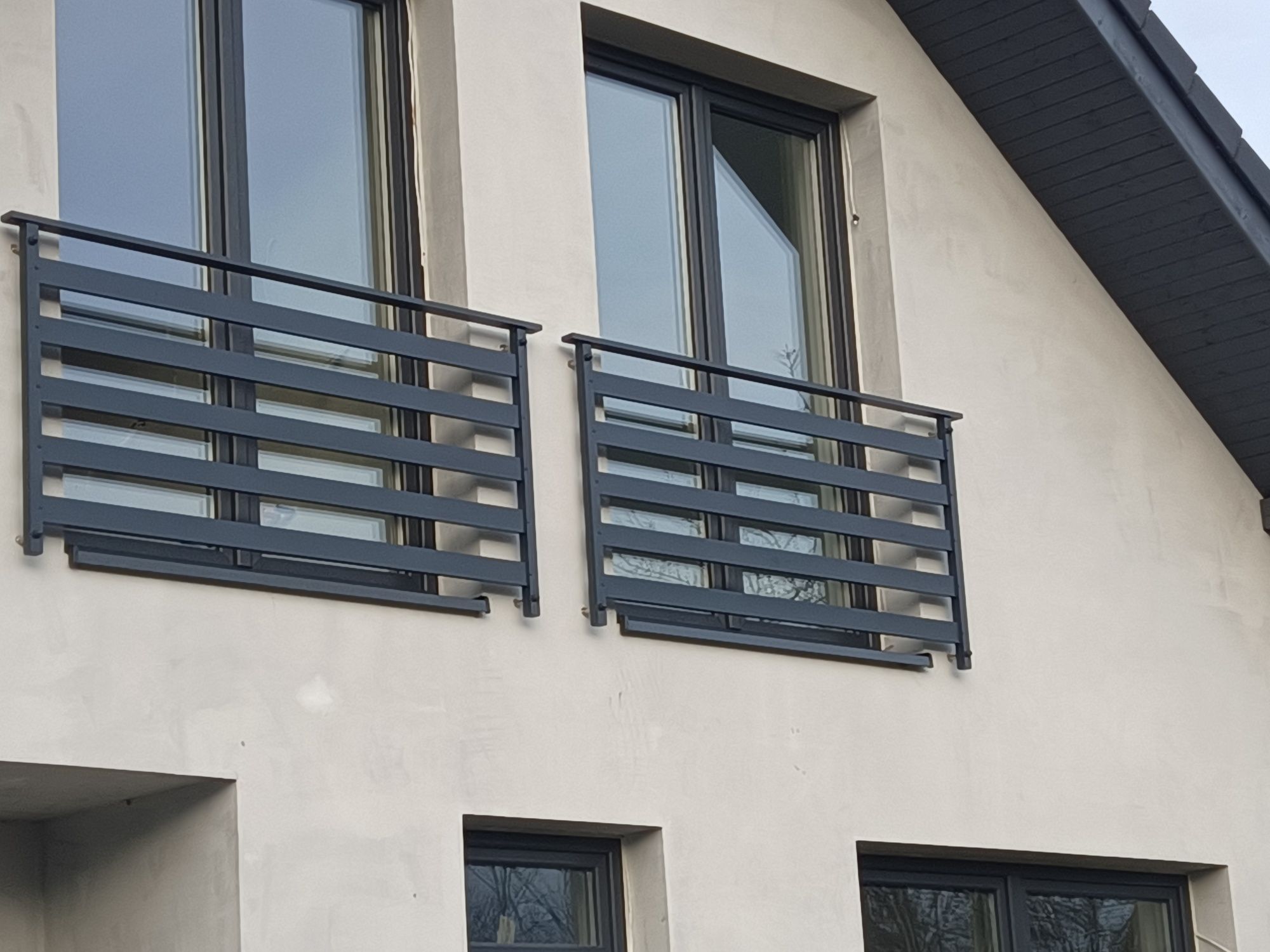 Balustrada, balustrady malowane proszkowo, aluminium