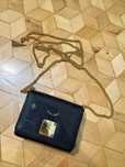 torebka Vintage MCM Crossbody Mini Bag Monogram Pattern Black Gold