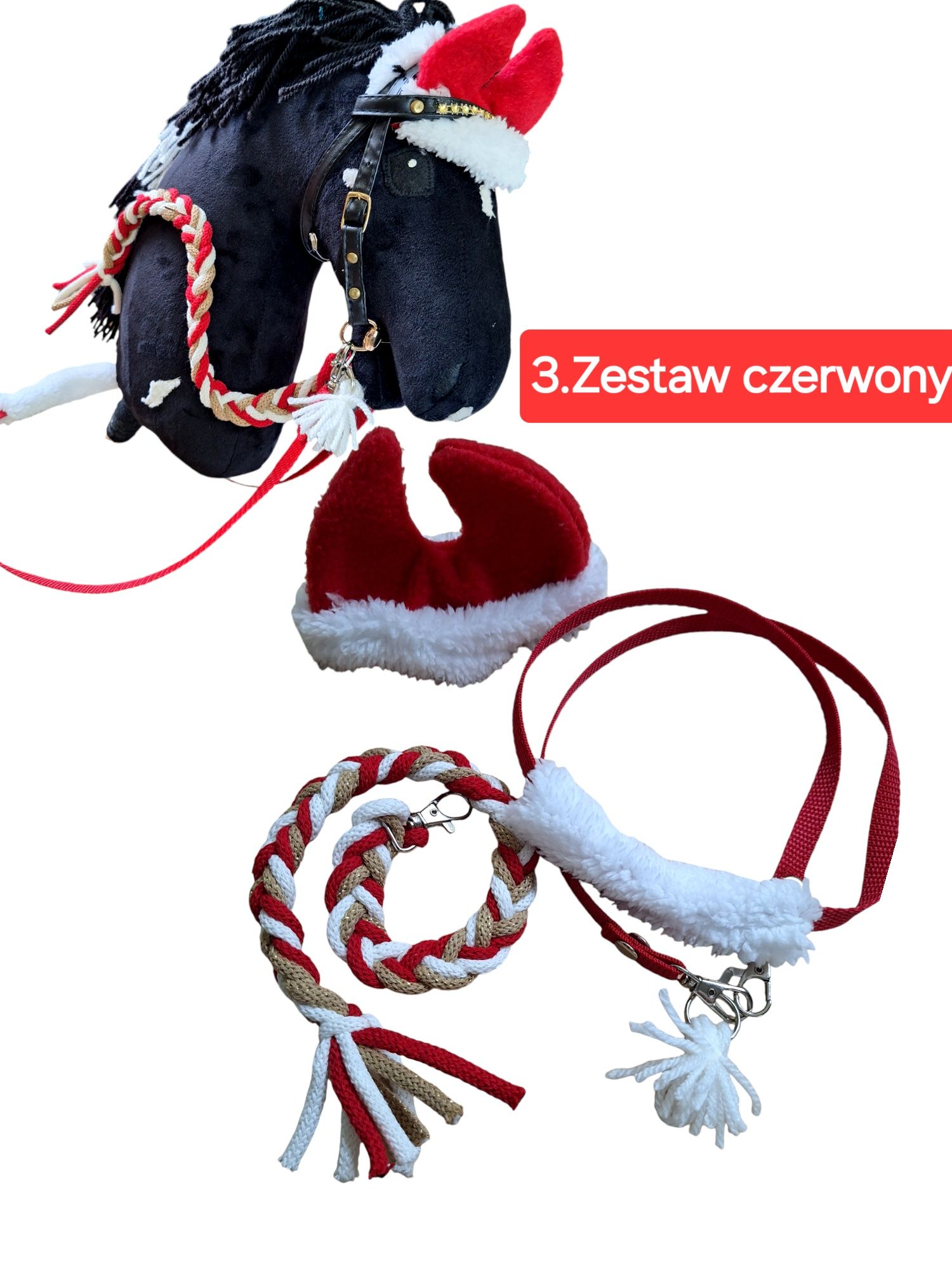 Nauszniki z futerkiem dla Hobby horse ,uwiąz,wodze-kolory-format a3-a4