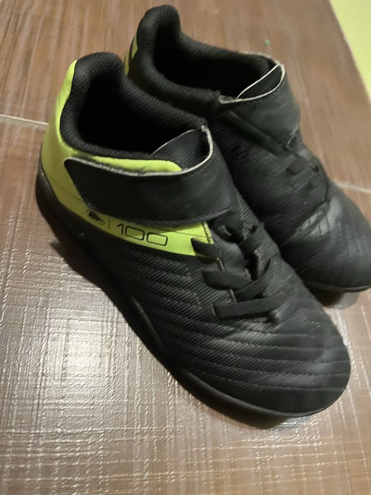 Buty do piłki nożnej dla dzieci turf Kipsta 100 Easy AG/FG na rzepy 30