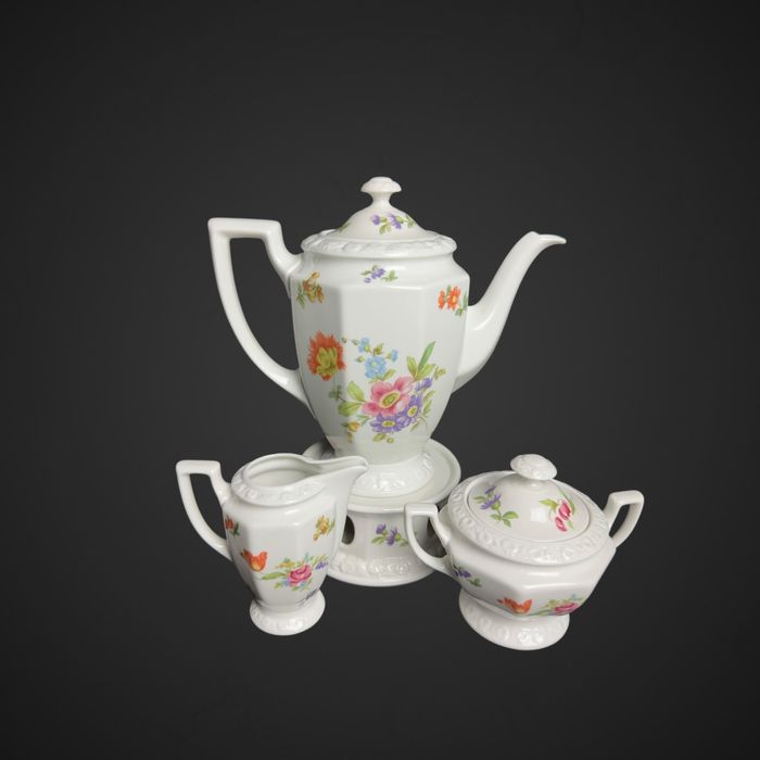 Serwis kawowy Rosenthal biała maria bukiet letni sommerstraus B4/12145