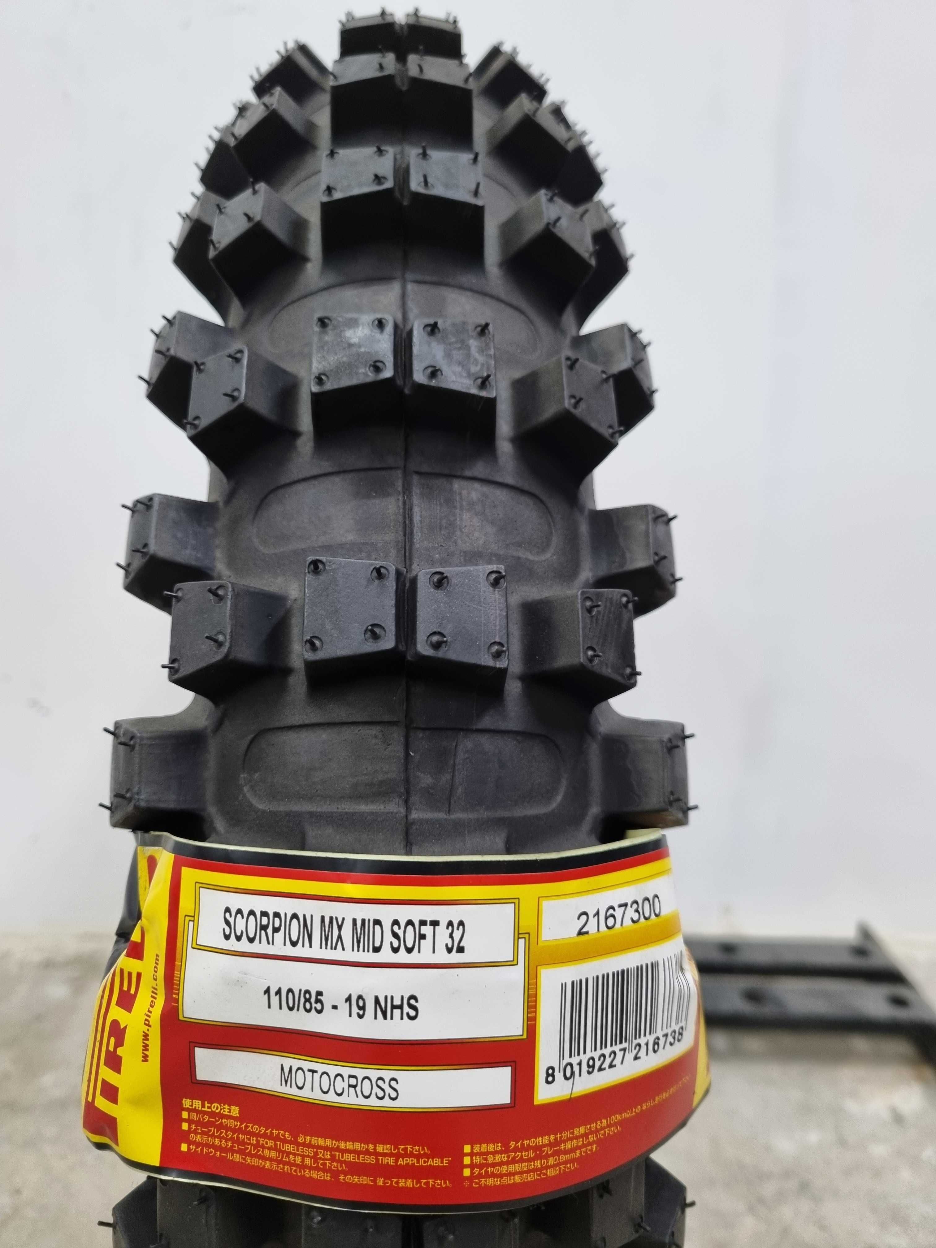 WYPRZEDAŻ !!! opona Pirelli 110/85-19 Scorpion MX32 Mid Soft cross mx