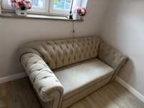 Sofa Cupido BRW Piano 04 Beige rozkładana z łóżkiem 2os. i pojemnikiem