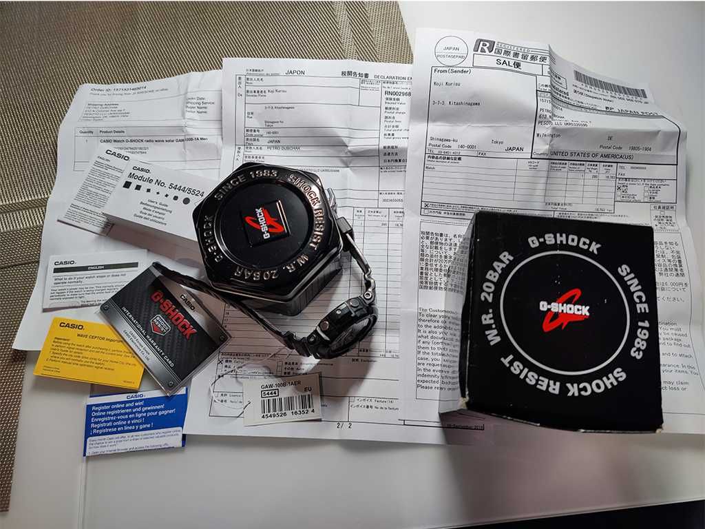 Годинник CASIO G-SHOCK GAW-100B-1AER оригінал Б/В