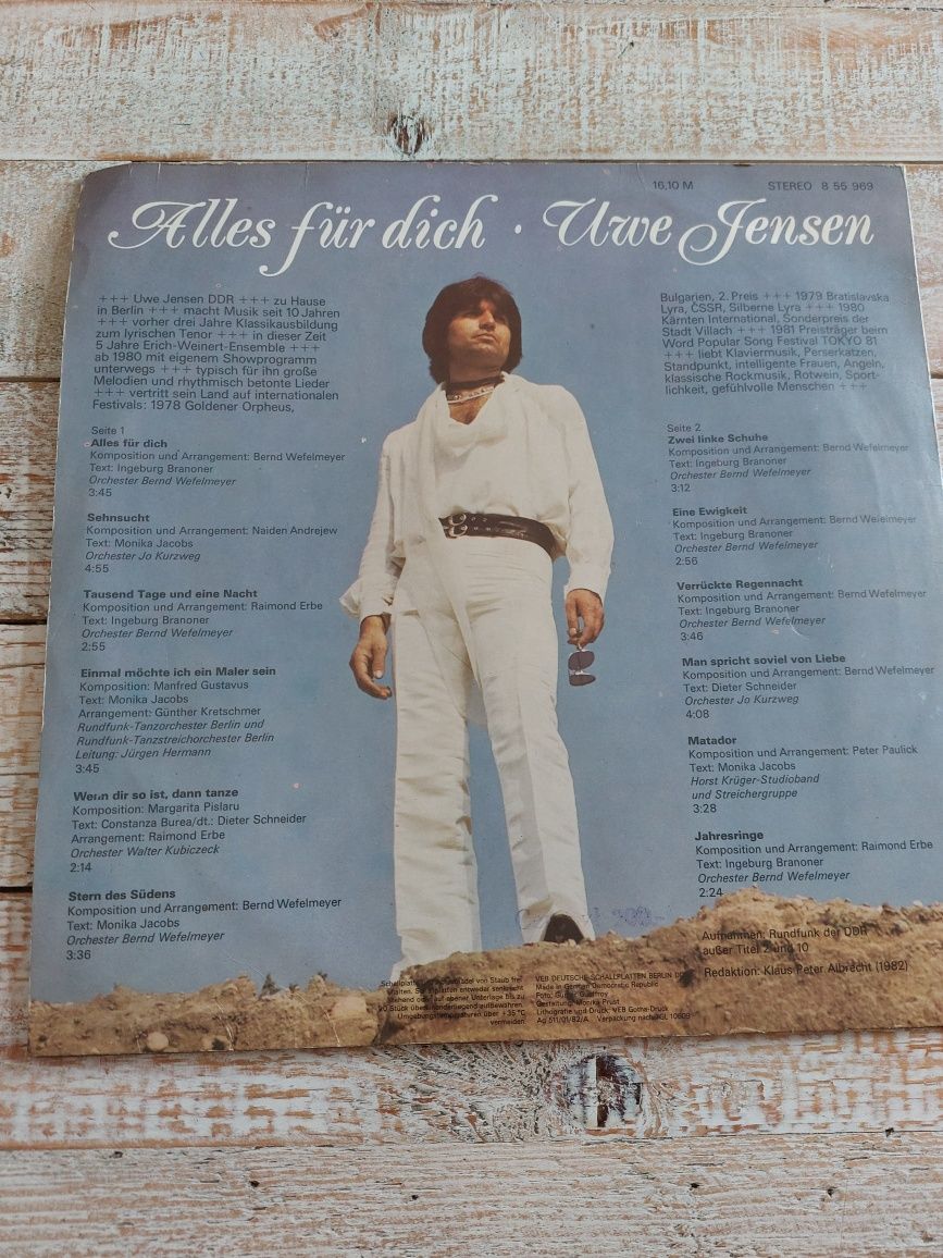 Uwe Jensen. Alles fur dich. Winyl VG++