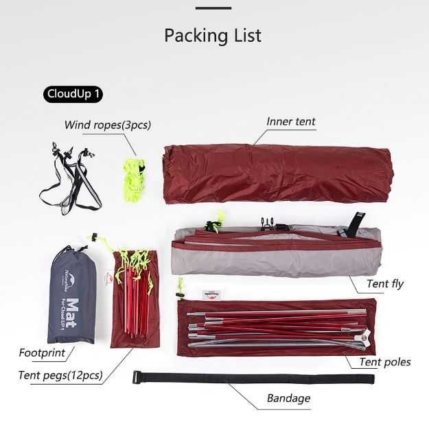 Namiot NATUREHIKE Cloud Up 1 Upgraded