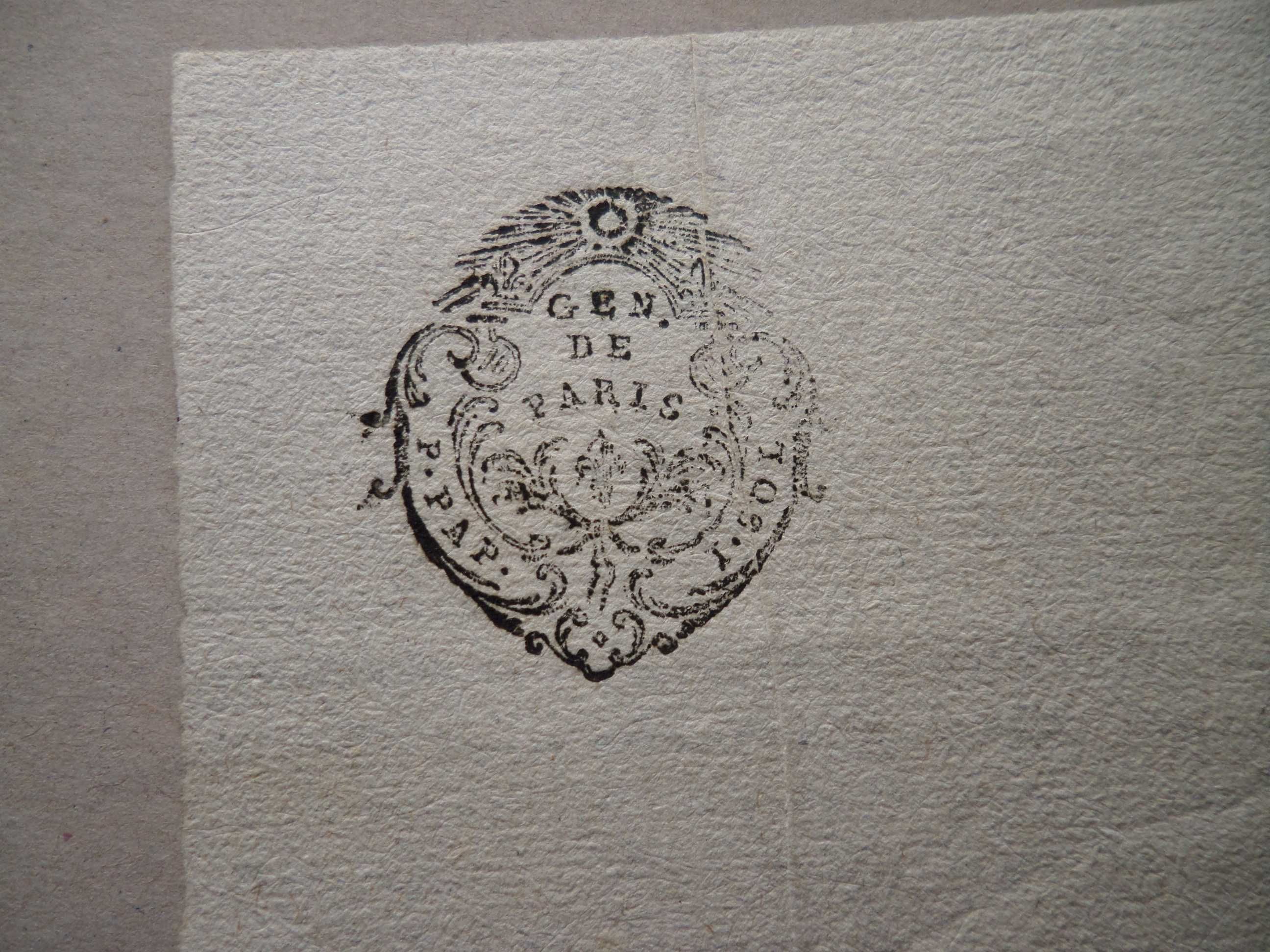 Documento Francês do Ano 1759  (Séc. XVIII)