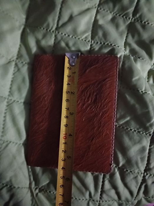 Portfel stary skóra naturalna włosie końskie