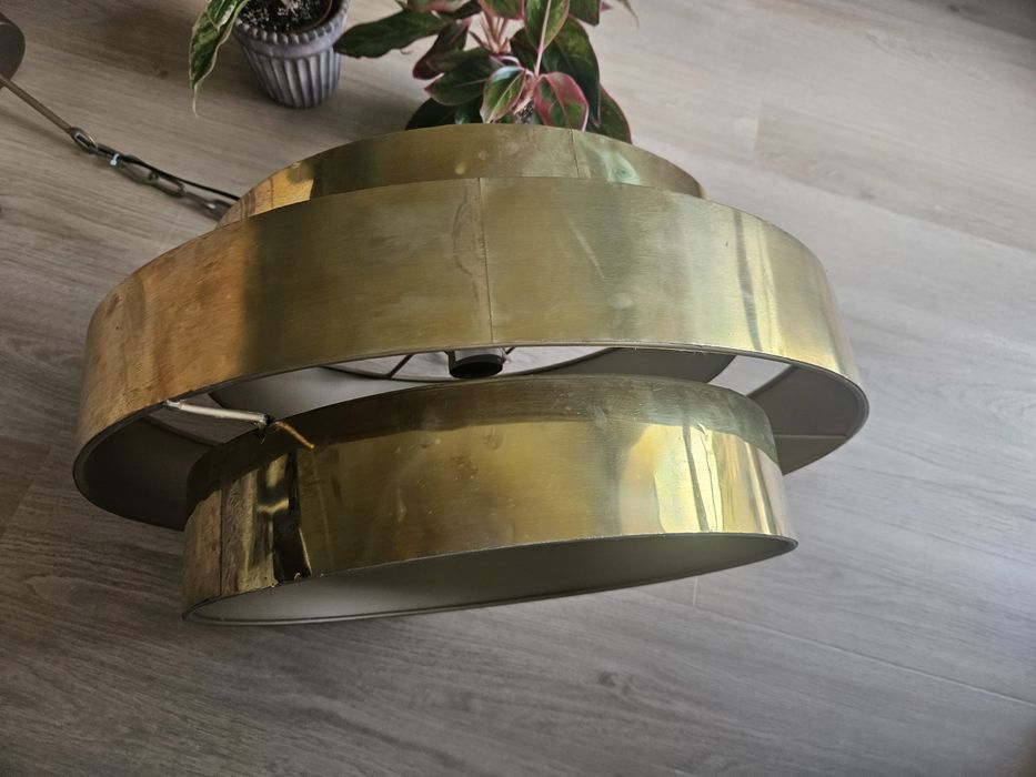 Zyrandol lampa sufitowa złota metalowa postarzana