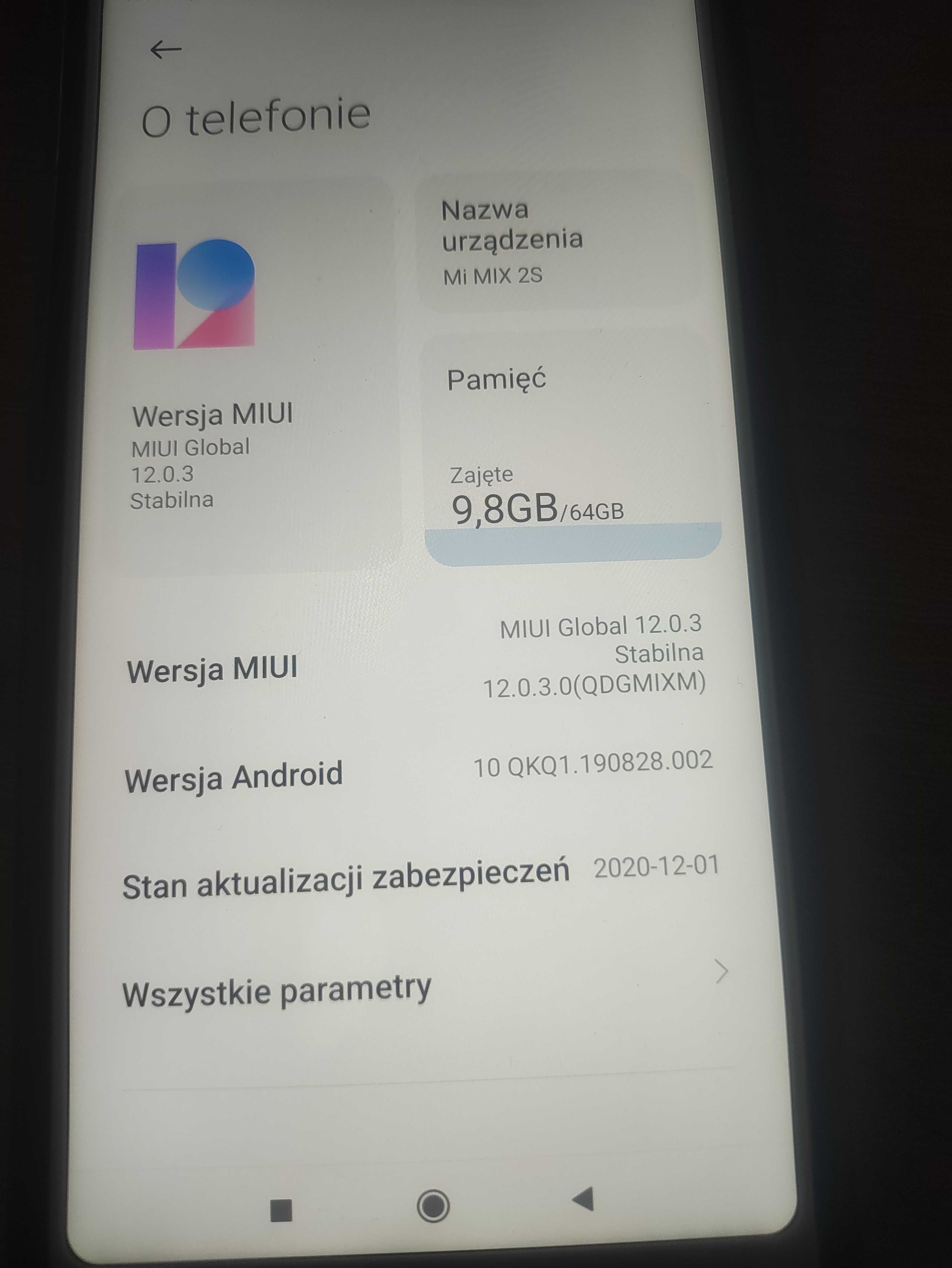 Smartfon Xiaomi Mi MIX 2S 6 GB / 64 GB Biały OKAZJA !!!