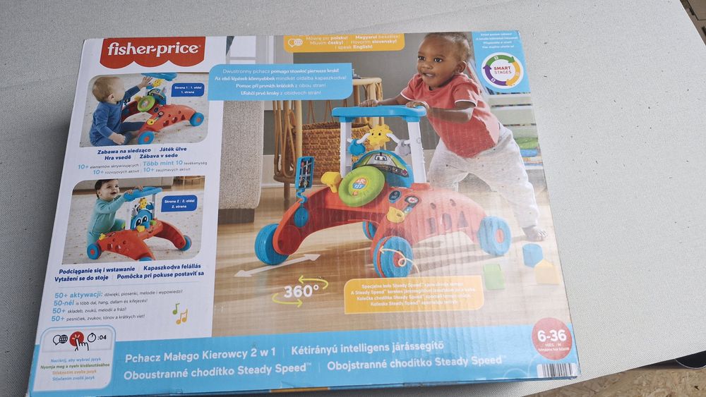 Nowy pchacz kierownica chodzik fisher price