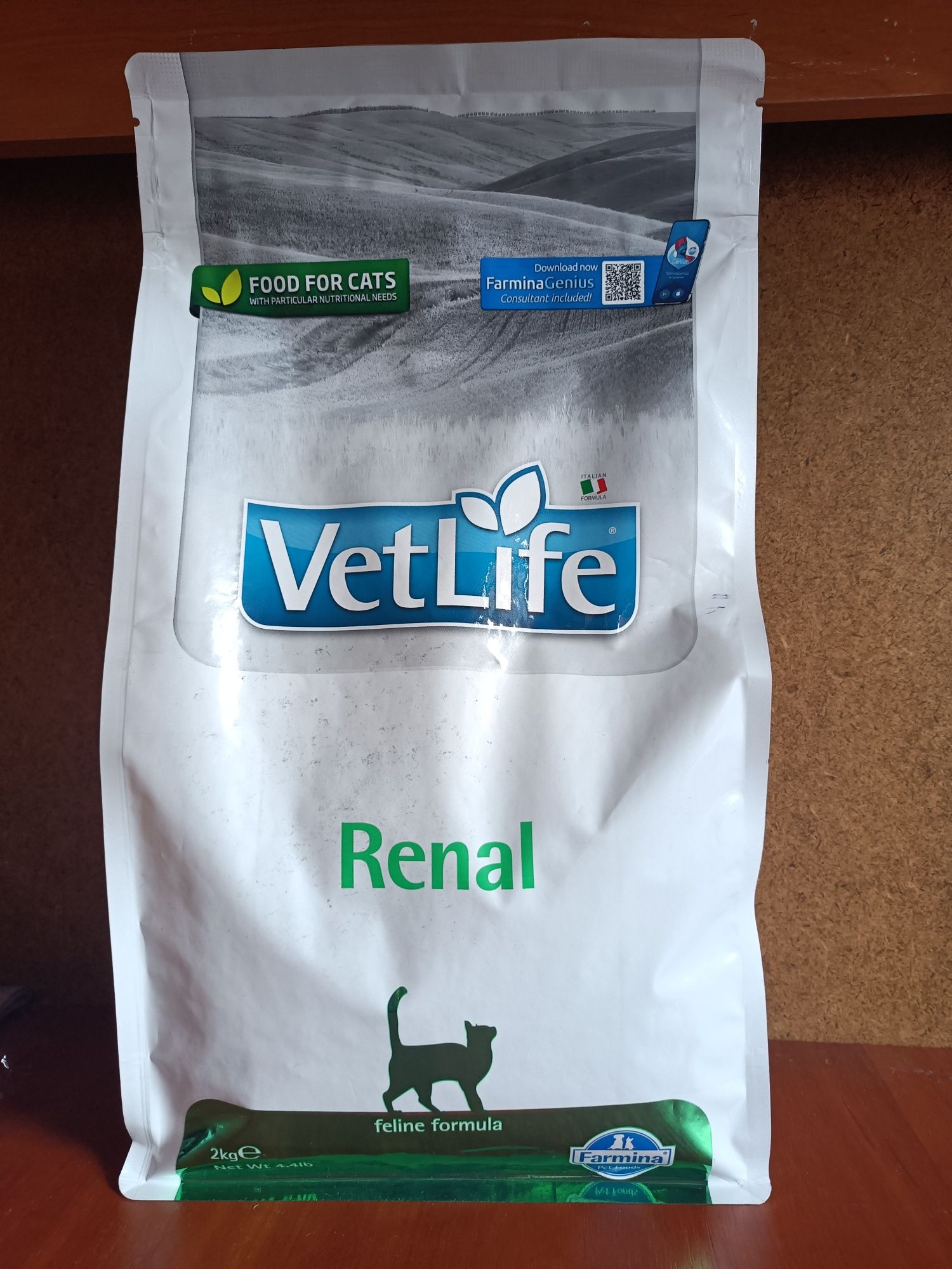 Корм для котов Farmina Vet Life Renal - 2кг - сухой лечебный корм для