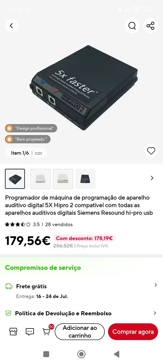 Programador de aparelho auditivo