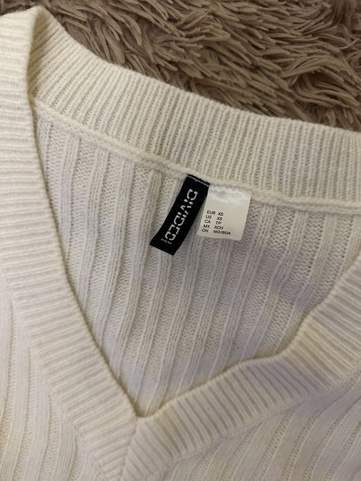 В’язана жилетка h&m бежева молочна