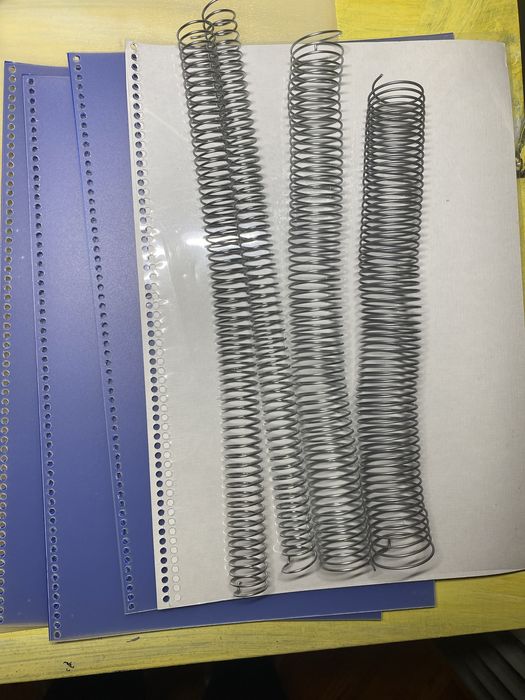 Espirais e capas para encadernação