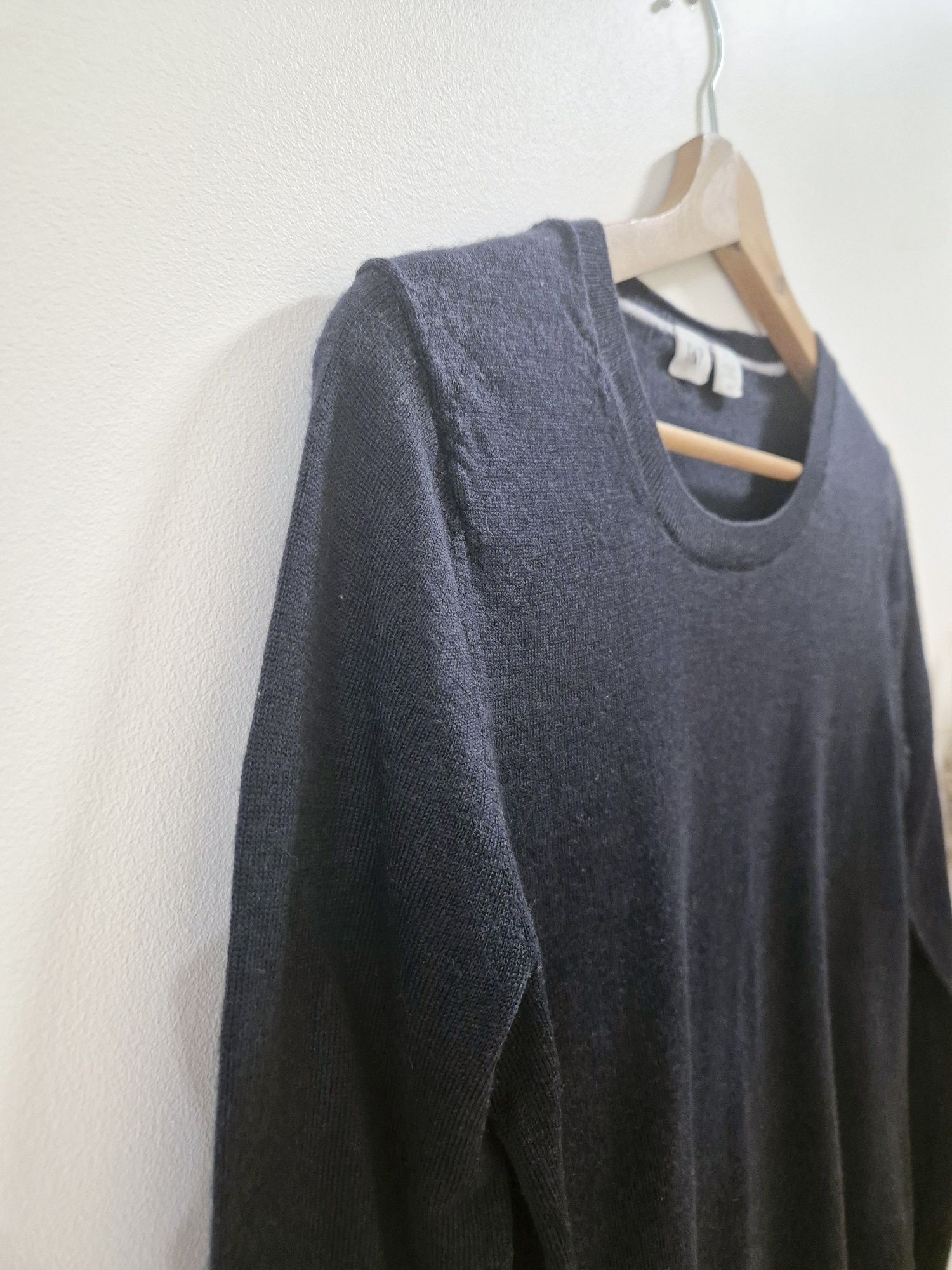 Granatowy sweter 100% merino wool extra fine Gap M 38