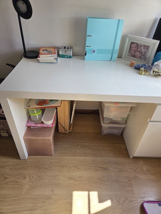 Secretária branca MALM IKEA