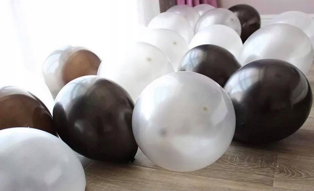 Balony Czarne Metaliczne Duże Urodziny Ślub Przyjęcie Wesele 100 Szt