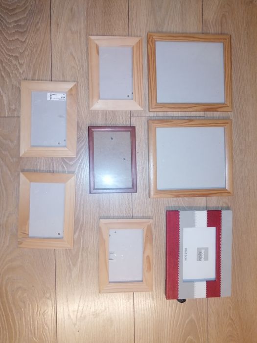 8x drewniana ramka na zdjęcie zestaw ramek