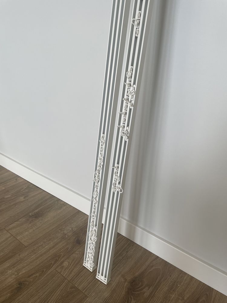 Karnisz biała szyna dwie sztuki Ikea 140 cm
