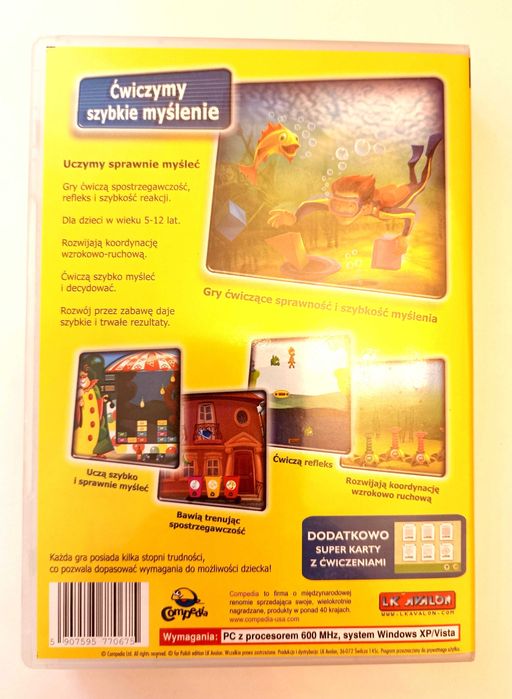 CD ROM Ćwiczymy szybkie myślenie, edukacyjny dla dzieci 5-12 lat