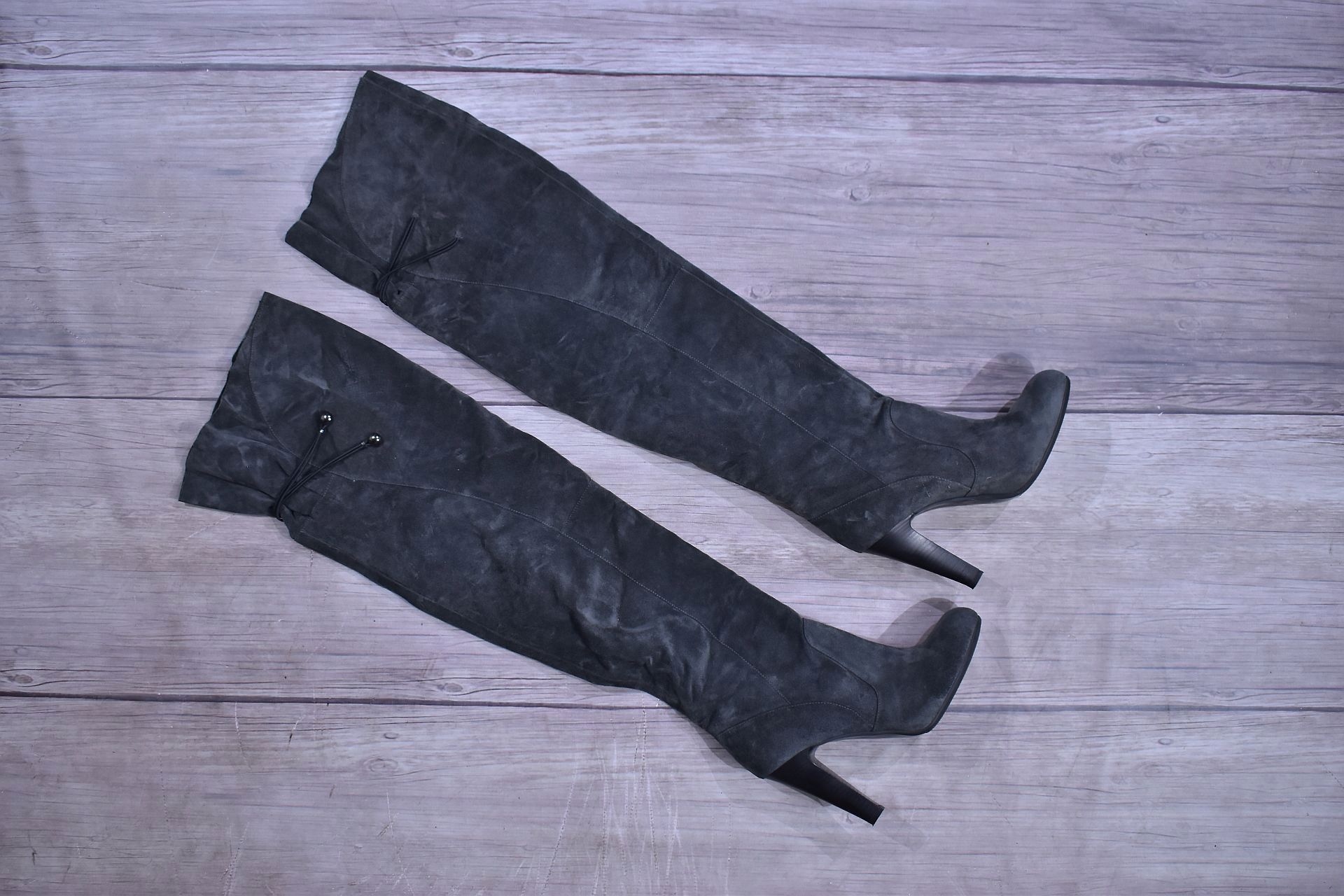 Janet Janet Skórzane Buty Kozaki Na Obcasie 38 1/2