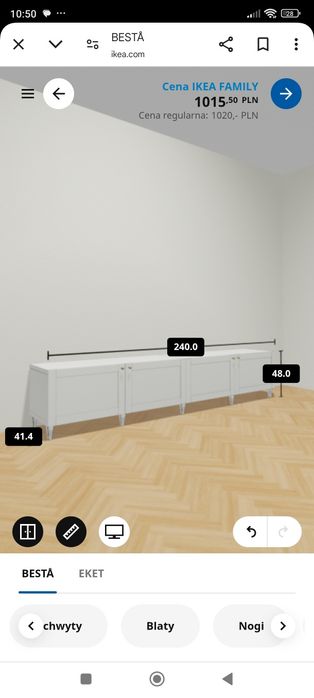 Szafka RTV besta 2szt 120cm biała