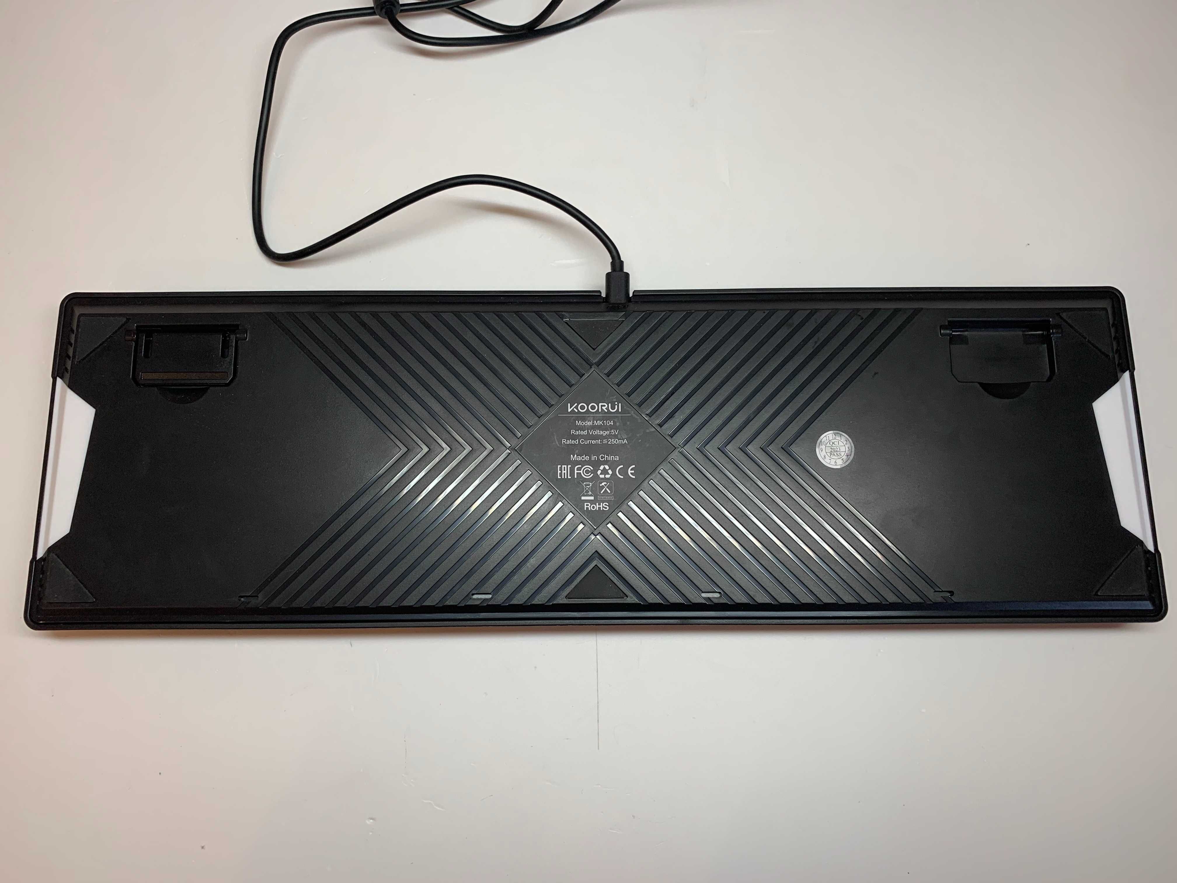KOORUI K104 Klawiatura Gamingowa mechaniczna DE QWERTZ Win MacOS Linux