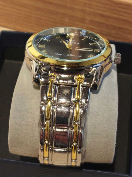Elegancki zegarek Czarna tarcza a'la Rolex President NOWY prezent 79zł