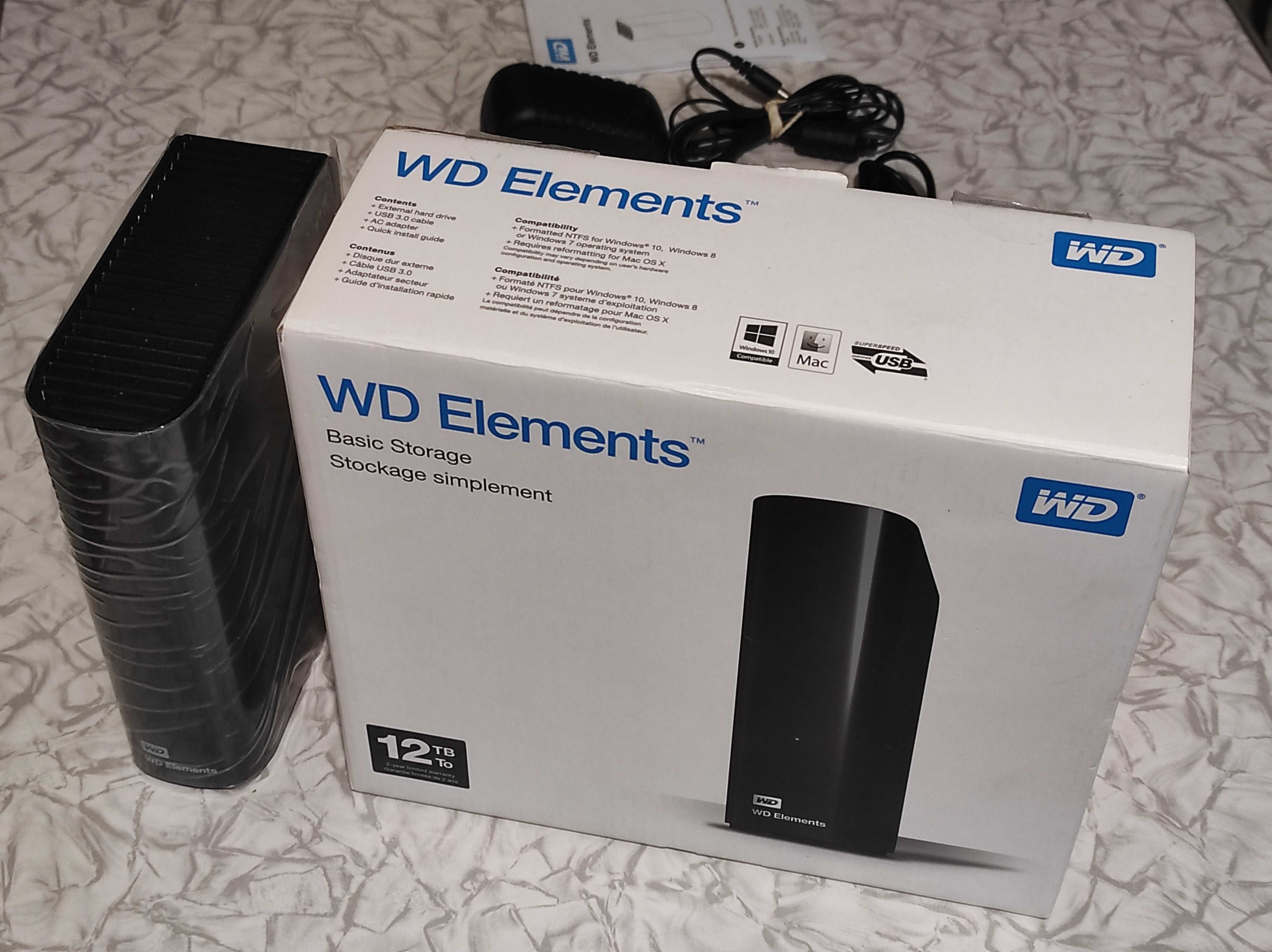 Зовнішній накопичувач WD Western Digital Elements 12TB