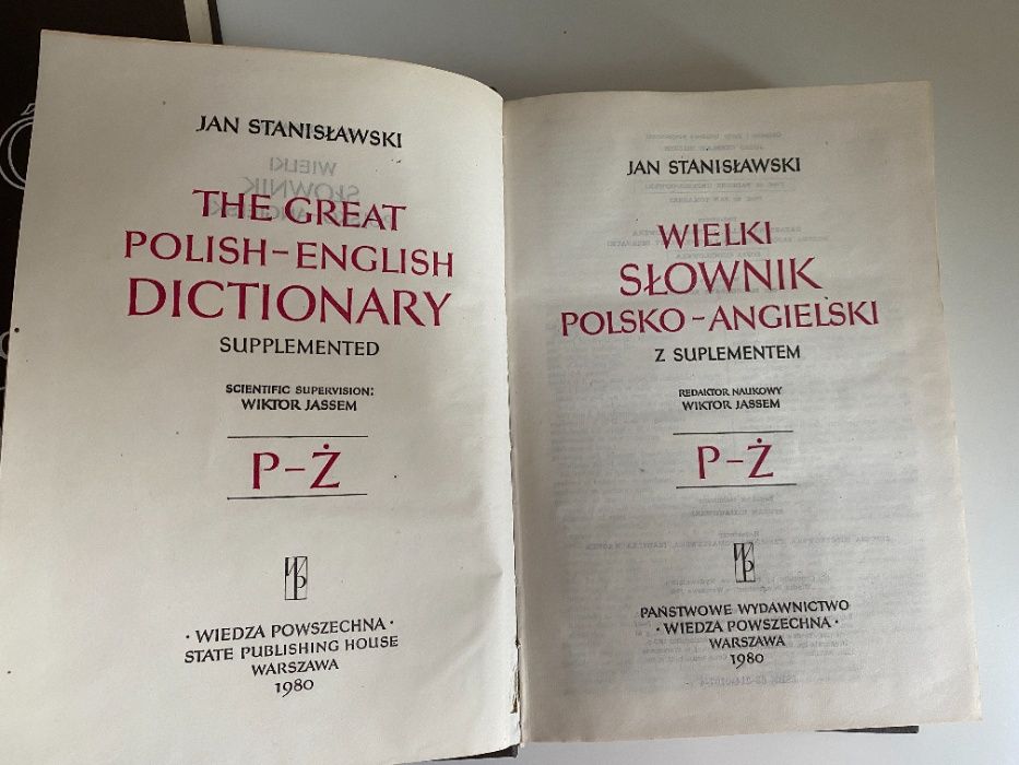 Wielki słownik polsko-angielski z suplementem, 2 tomy Jan Stanisławski