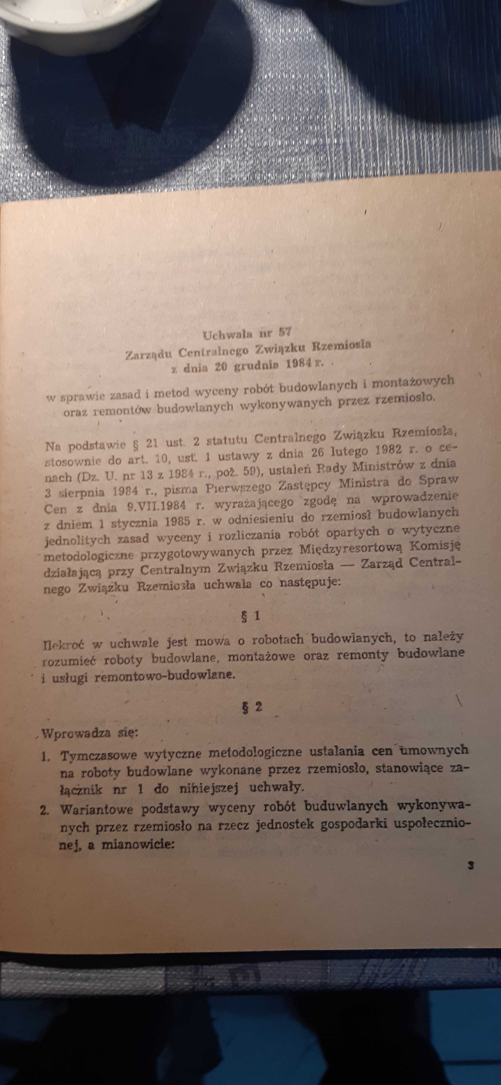 pamiątka prl zasady i metody wyceny robót budowlanych 1984r.