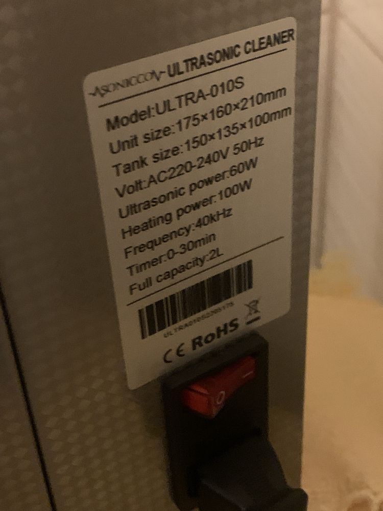 Myjka ultradzwiekowa 2 L sprawna