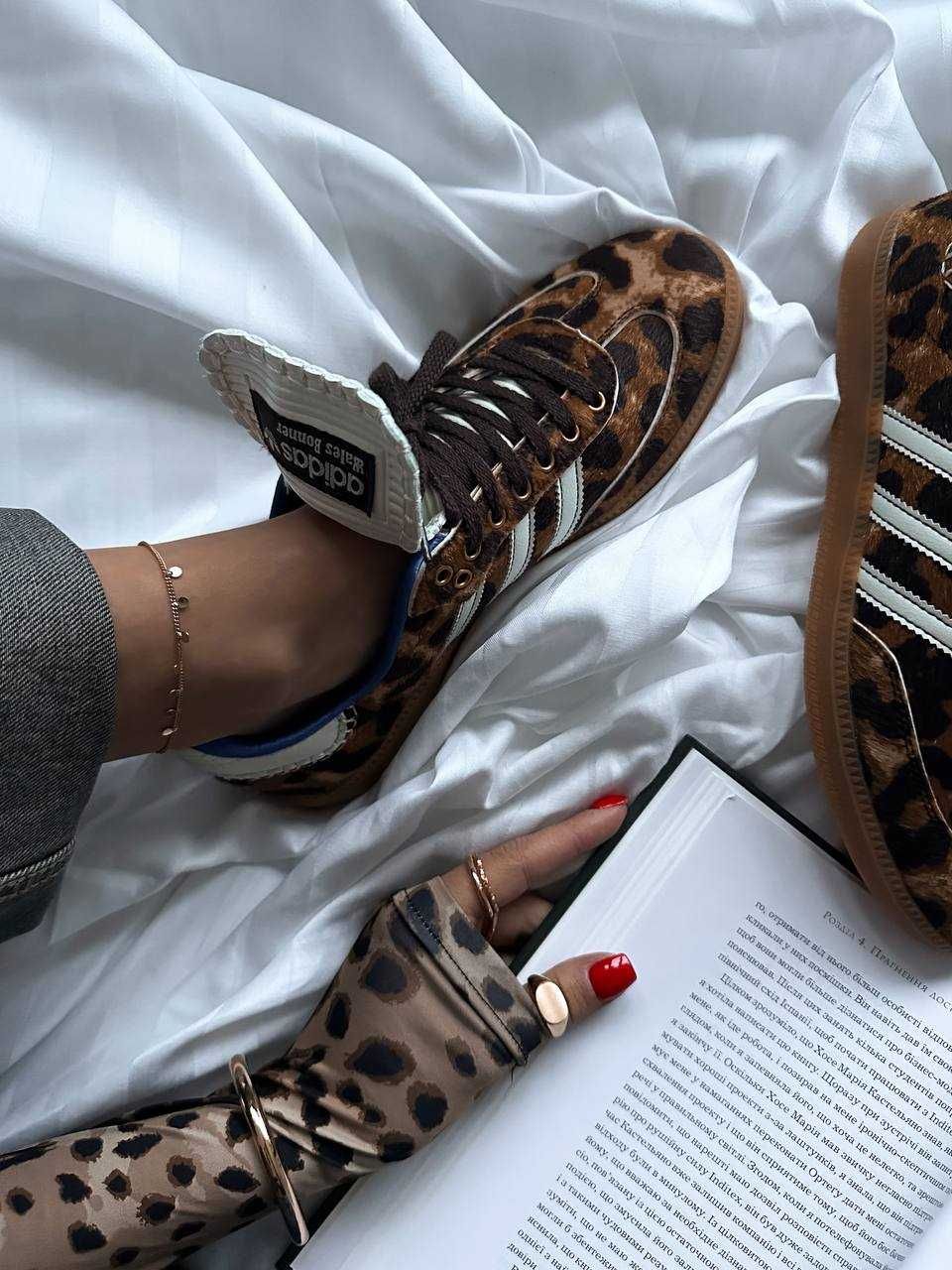 Нові кеди Adidas Samba Wales Bonner Pony Leopard