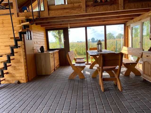 Wynajmę domki drewniane przy jeziorze w Wlkp. #sauna #balia